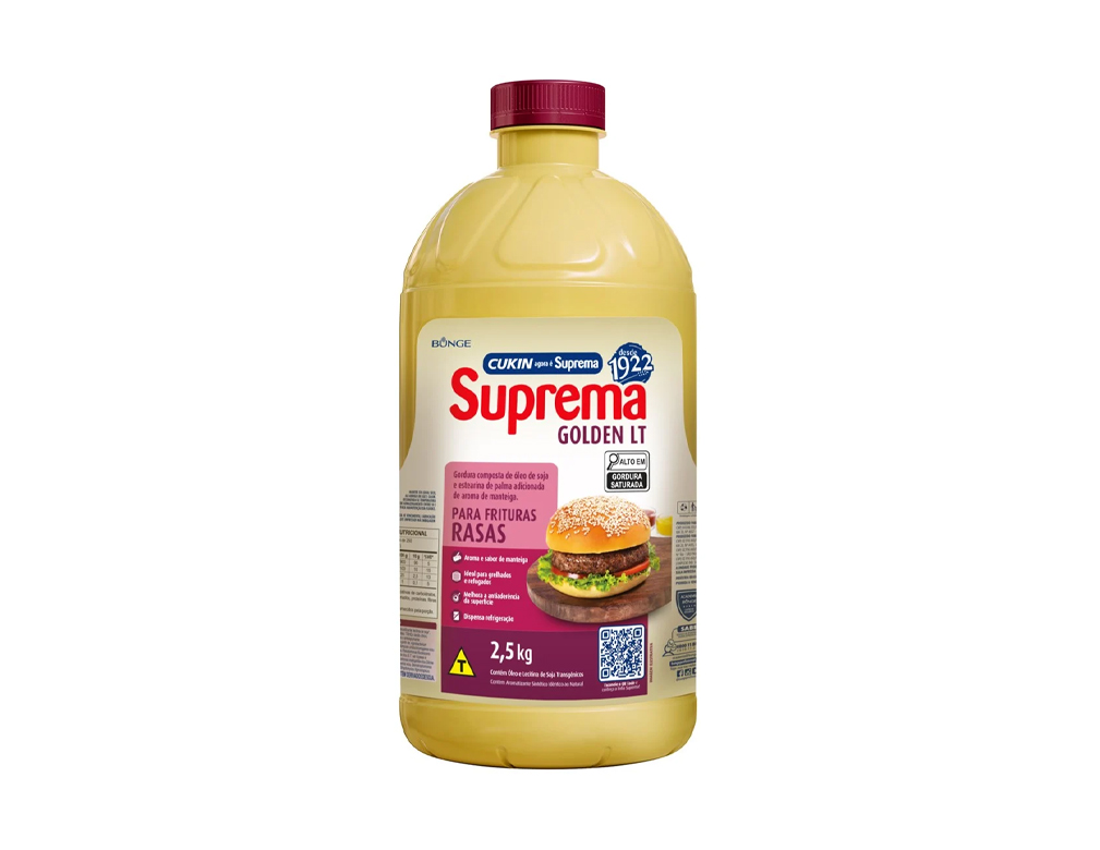 GORDURA VEGETAL SUPREMA GOLDEN LT BUNGE 2,5 KG (CX 2 GL)